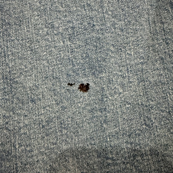 Custom Art Work Wide Leg Blue Jeans - Picture 9 of 9